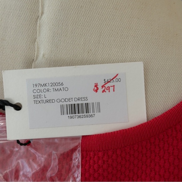NWT MILLY Textured Godet Dress - Picture 8 of 11